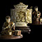 Japanese Meiji Period Wood and Ivory Carvings and Travelling Buddhist Shrine